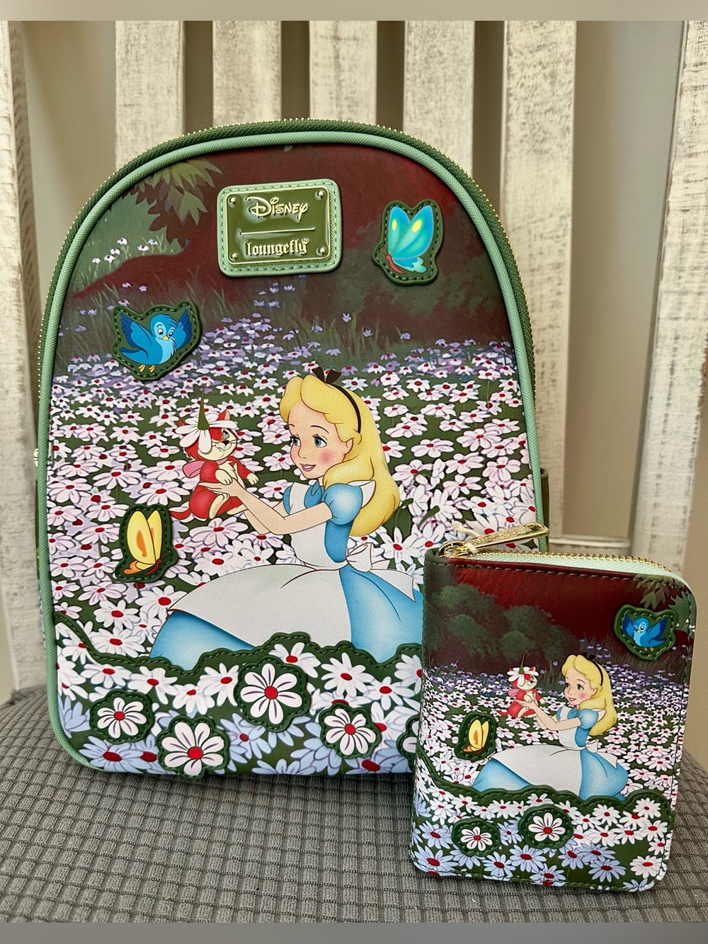 Loungefly Disney Alice in Wonderland Field of Flowers Mini Backpack